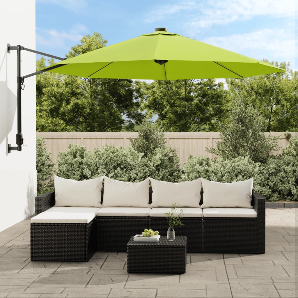 vidaXL Wandparasol 290 cm felrood