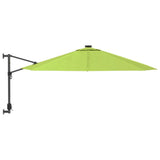 vidaXL Wandparasol met LEDs 290 cm zeeblauw