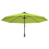 vidaXL Wandparasol met LEDs 290 cm zeeblauw