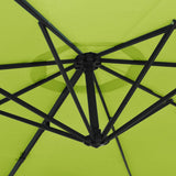 vidaXL Wandparasol met LEDs 290 cm zeeblauw