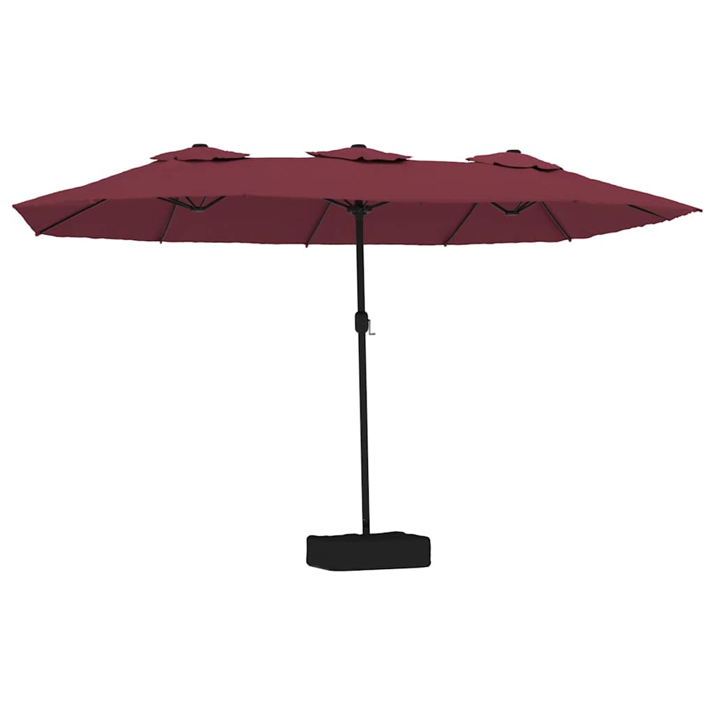 vidaXL Parasol dubbel 449x265 cm zandwit