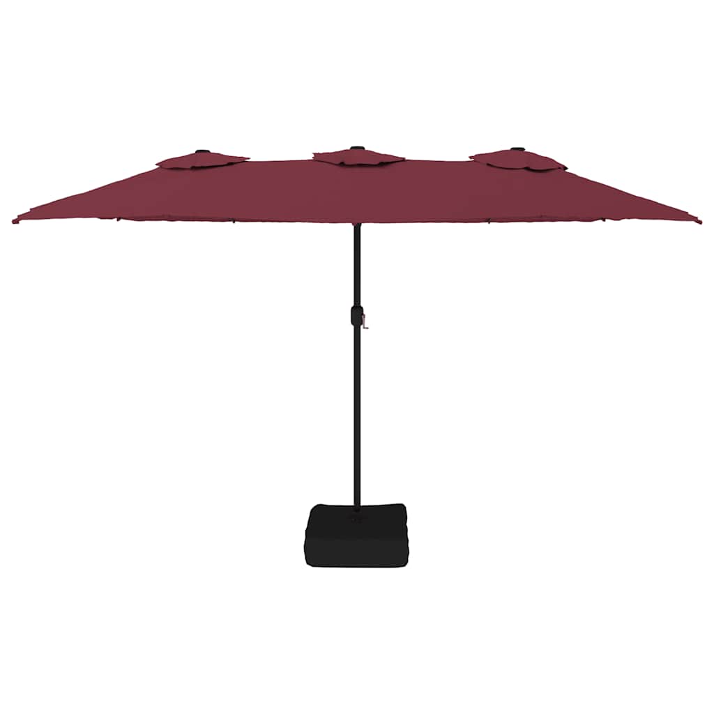 vidaXL Parasol dubbel 449x265 cm zandwit