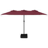 vidaXL Parasol dubbel 449x265 cm zandwit