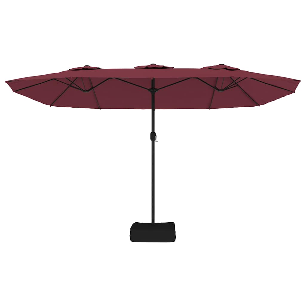 vidaXL Parasol dubbel 449x265 cm zandwit