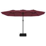 vidaXL Parasol dubbel 449x265 cm zandwit