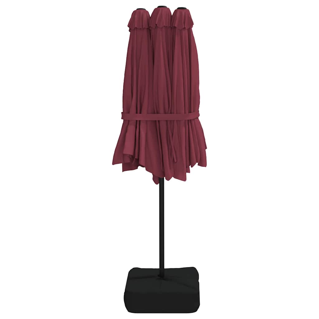 vidaXL Parasol dubbel 449x265 cm zandwit