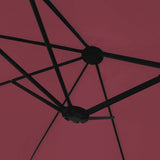 vidaXL Parasol dubbel 449x265 cm zandwit