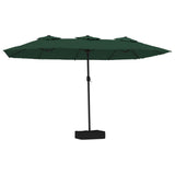 vidaXL Parasol dubbel dak met LED 449x265 cm zandwit