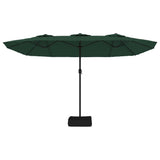 vidaXL Parasol dubbel dak met LED 449x265 cm zandwit