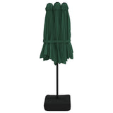 vidaXL Parasol dubbel dak met LED 449x265 cm zandwit