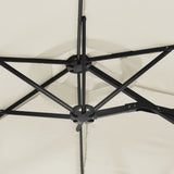 vidaXL Parasol double roof 316x145 cm sand white