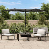 vidaXL Parasol double roof 316x145 cm sand white