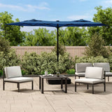 vidaXL Parasol double roof 316x145 cm sand white