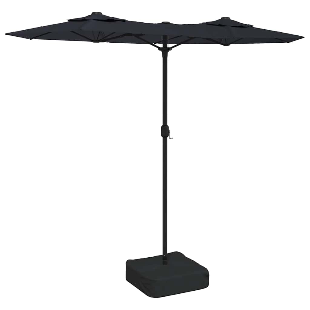 vidaXL Double-Tier LED Parasol 316x145 cm Sand White
