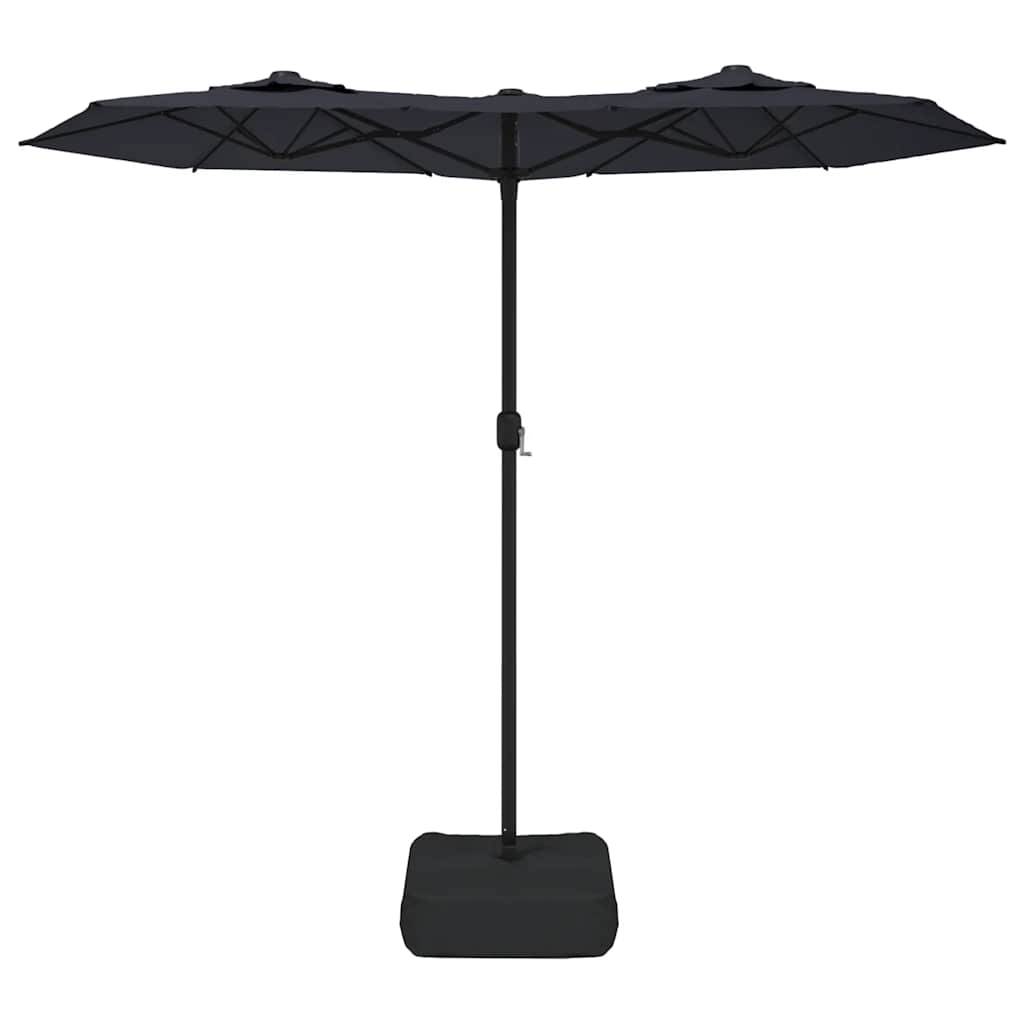 vidaXL Double-Tier LED Parasol 316x145 cm Sand White