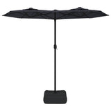 vidaXL Double-Tier LED Parasol 316x145 cm Sand White