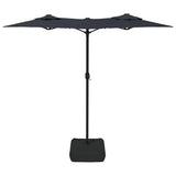 vidaXL Double-Tier LED Parasol 316x145 cm Sand White