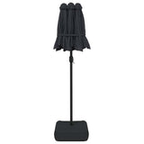 vidaXL Double-Tier LED Parasol 316x145 cm Sand White