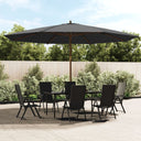 vidaXL Parasol with Wooden Pole 400x273 cm Sand