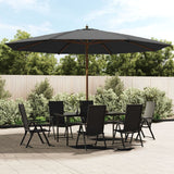 vidaXL Parasol with Wooden Pole 400x273 cm Sand