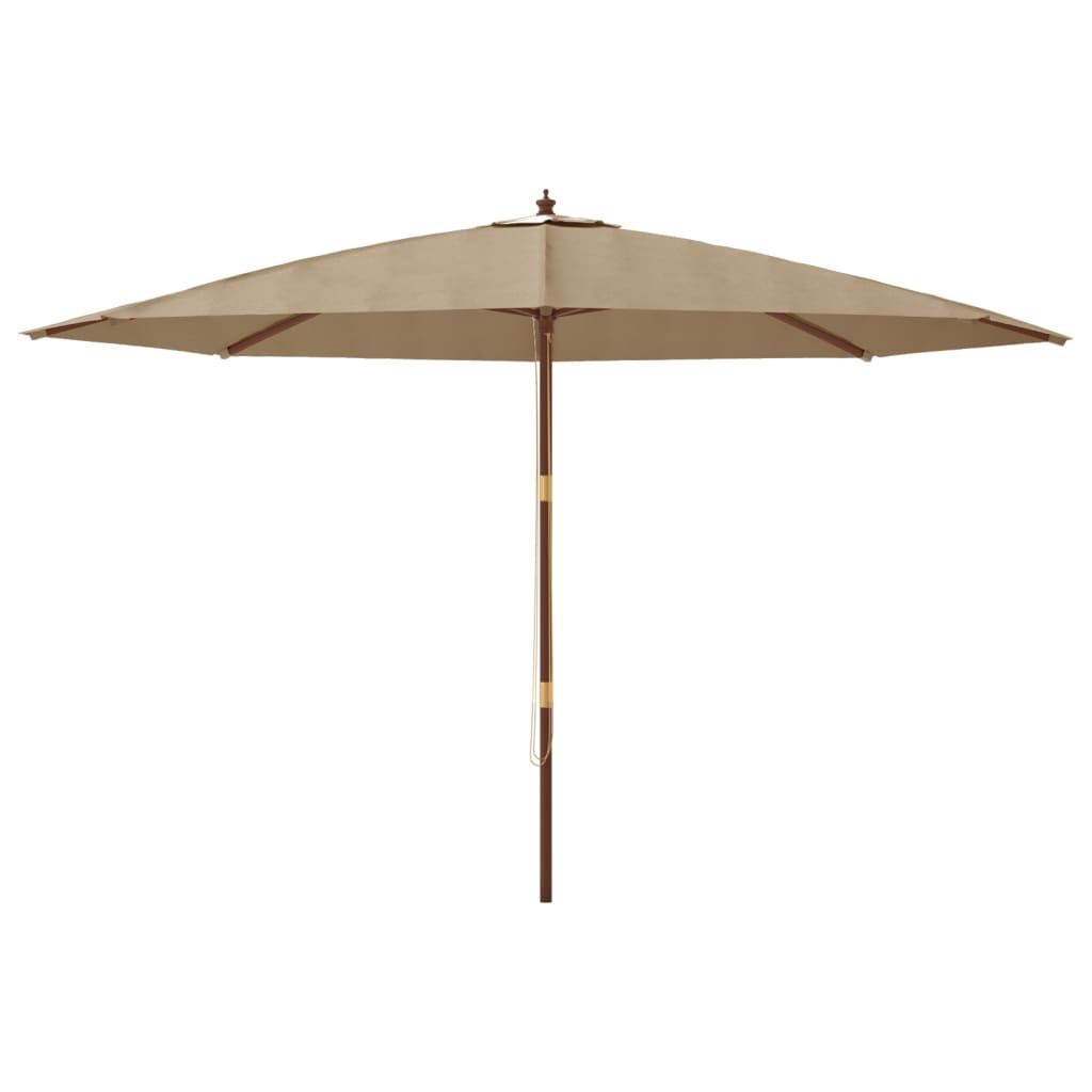 vidaXL Parasol with Wooden Pole 400x273 cm Sand