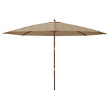 vidaXL Parasol with Wooden Pole 400x273 cm Sand