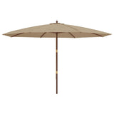 vidaXL Parasol with Wooden Pole 400x273 cm Sand