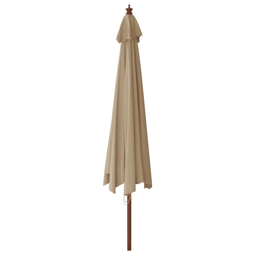 vidaXL Parasol with Wooden Pole 400x273 cm Sand
