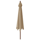 vidaXL Parasol with Wooden Pole 400x273 cm Sand