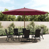 vidaXL Parasol with Wooden Pole 400x273 cm Sand