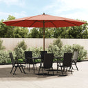 vidaXL Parasol with Wooden Pole 400x273 cm Sand