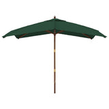 vidaXL Parasol with Wooden Pole 300x300x273 cm Sand