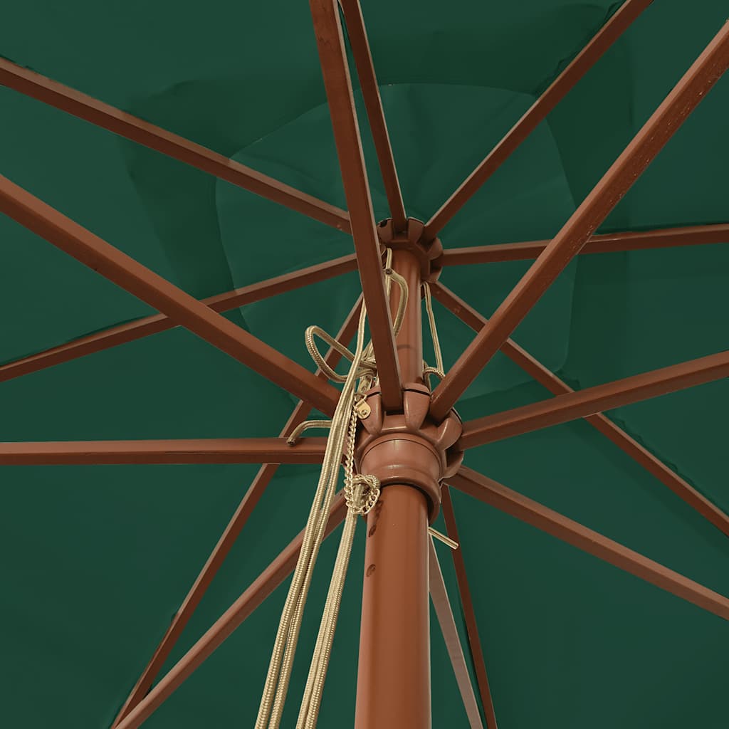 vidaXL Parasol with Wooden Pole 300x300x273 cm Sand