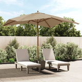 vidaXL Parasol with Wooden Pole 300x300x273 cm Sand