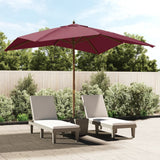 vidaXL Parasol with Wooden Pole 300x300x273 cm Sand