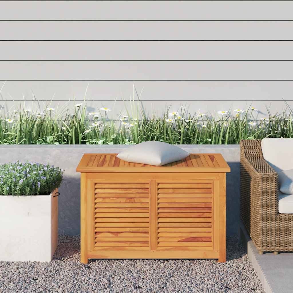 vidaXL Garden Storage Box with Bag 60x50x58 cm Solid Teakwood