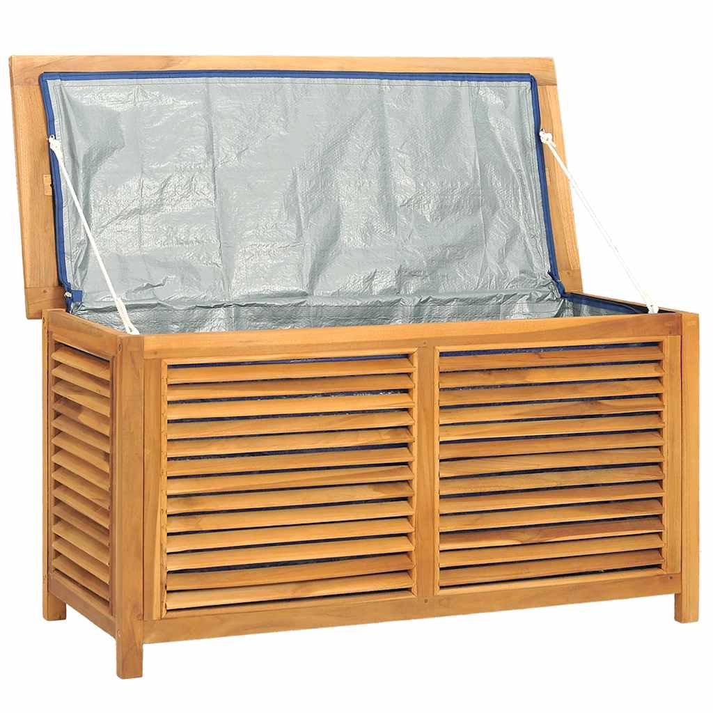 vidaXL Garden Storage Box with Bag 60x50x58 cm Solid Teakwood