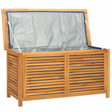 vidaXL Garden Storage Box with Bag 60x50x58 cm Solid Teakwood