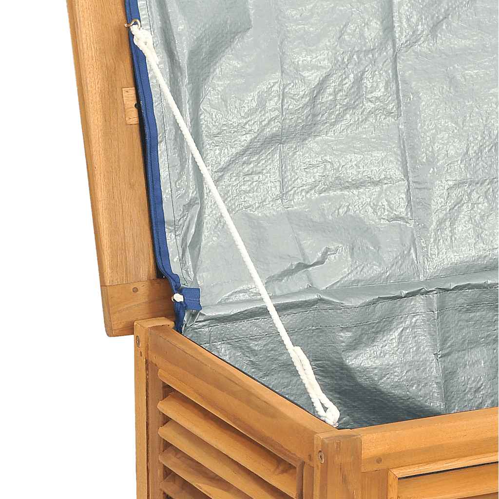 vidaXL Garden Storage Box with Bag 60x50x58 cm Solid Teakwood