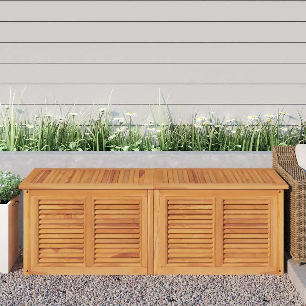 vidaXL Garden Storage Box with Bag 60x50x58 cm Solid Teakwood