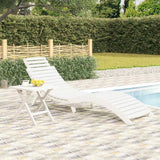 vidaXL Ligbedden 2 st 184x55x64 cm massief acaciahout grijs