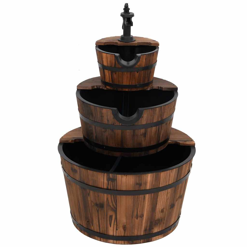 vidaXL Waterfontein met pomp 60x60x94 cm massief vurenhout