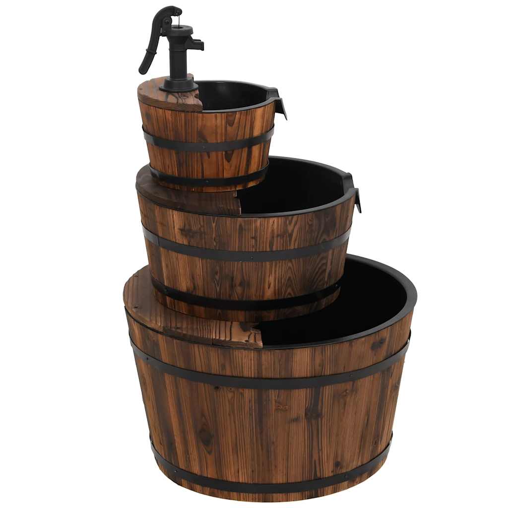 vidaXL Waterfontein met pomp 60x60x94 cm massief vurenhout