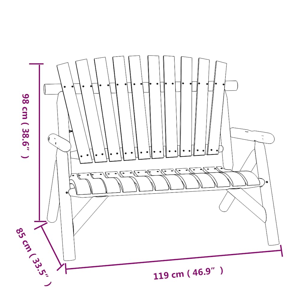 vidaXL Garden Chair 68x86x103 cm Solid Spruce Wood