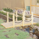 vidaXL Tuinbrug met leuningen 150x67x56 cm massief vurenhout