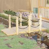 vidaXL Tuinbrug met leuningen 150x67x56 cm massief vurenhout