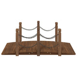 vidaXL Tuinbrug met leuningen 150x67x56 cm massief vurenhout