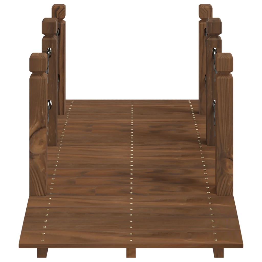 vidaXL Tuinbrug met leuningen 150x67x56 cm massief vurenhout