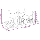 vidaXL Tuinbrug met leuningen 150x67x56 cm massief vurenhout