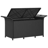 vidaXL Garden Bench with Cushion 116x46x57 cm Poly Rattan Brown